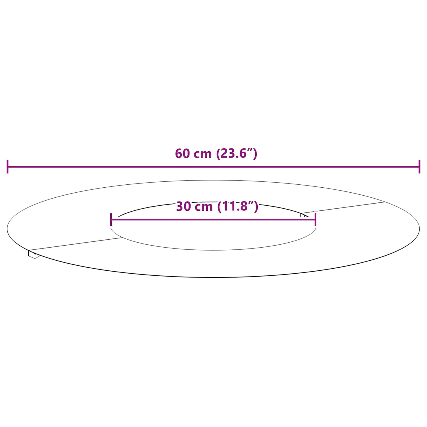 vidaXL κατάλληλο για επίπεδα δαχτυλίδια δέντρου 5 pcs Καφέ Ø30 / 60 εκ.