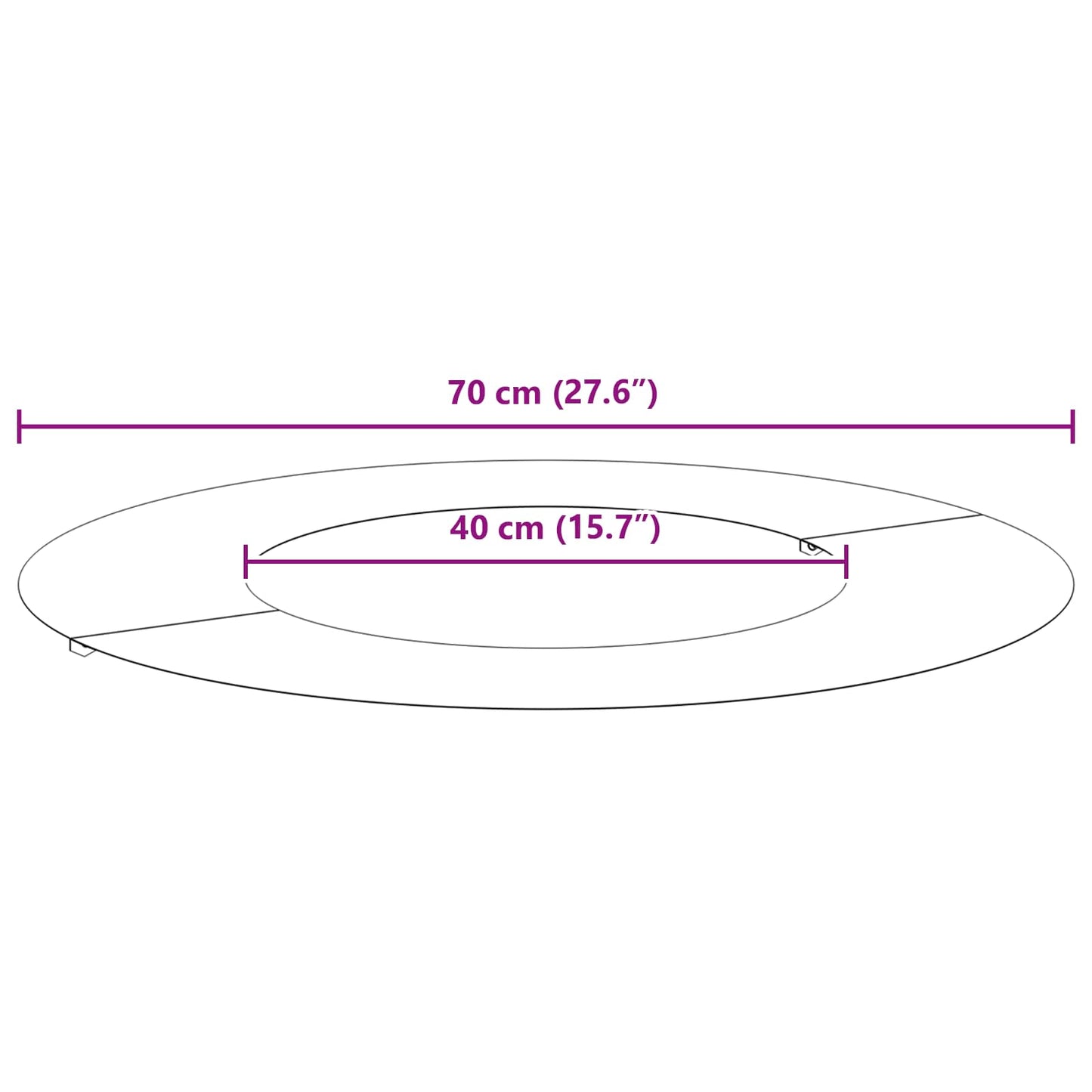 vidaXL κατάλληλο για επίπεδα δαχτυλίδια δέντρου 5 pcs Καφέ Ø40 / 70 εκ.