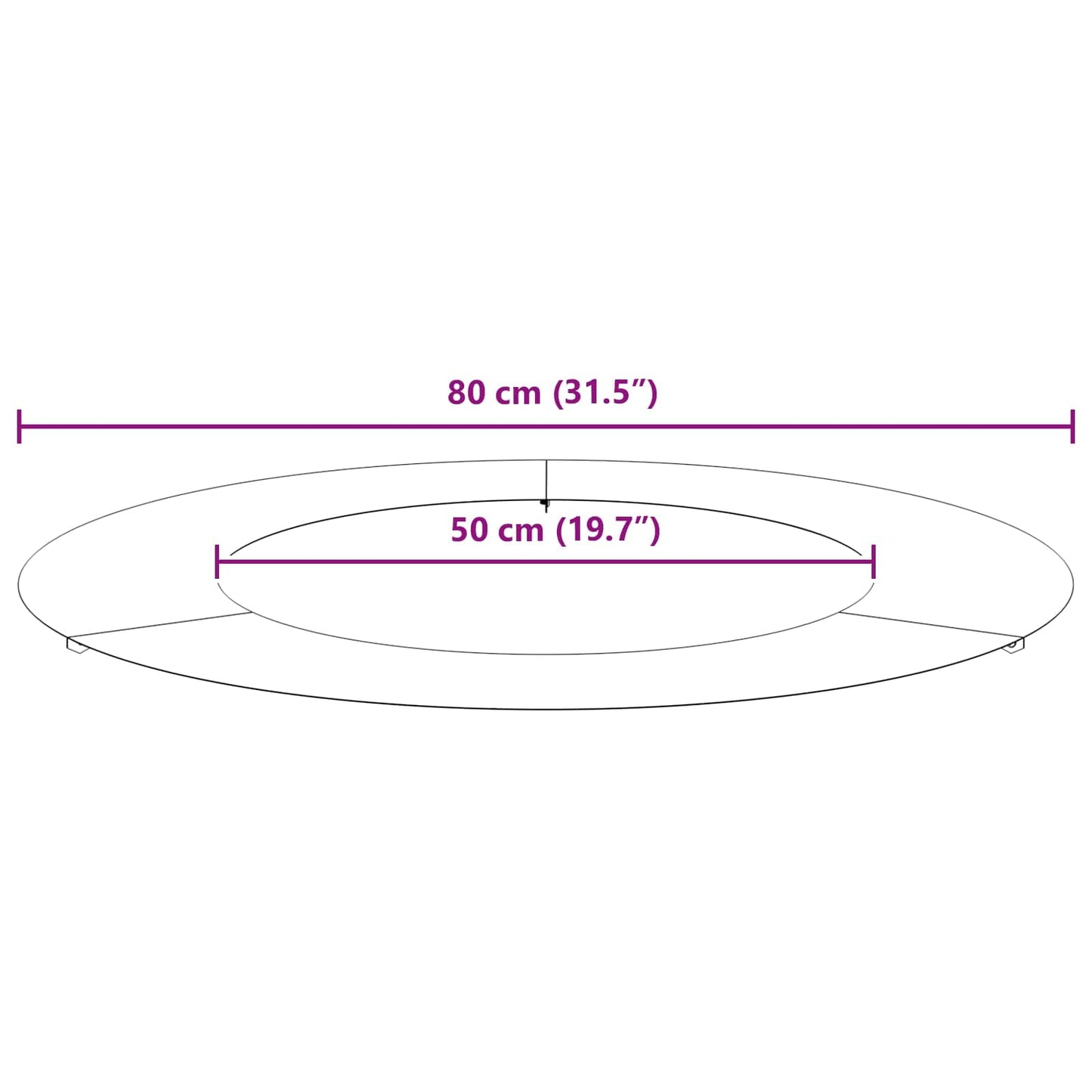 vidaXL κατάλληλο για επίπεδα δαχτυλίδια δέντρου 5 pcs Καφέ Ø50 / 80 εκ.