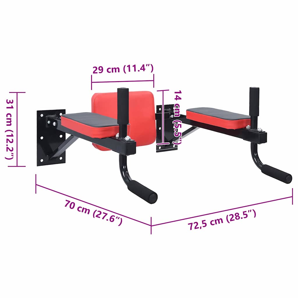 VidaXL Σταθμός Βύθισης Μαύρο και Κόκκινο 72,5 x 70 x 31 εκ