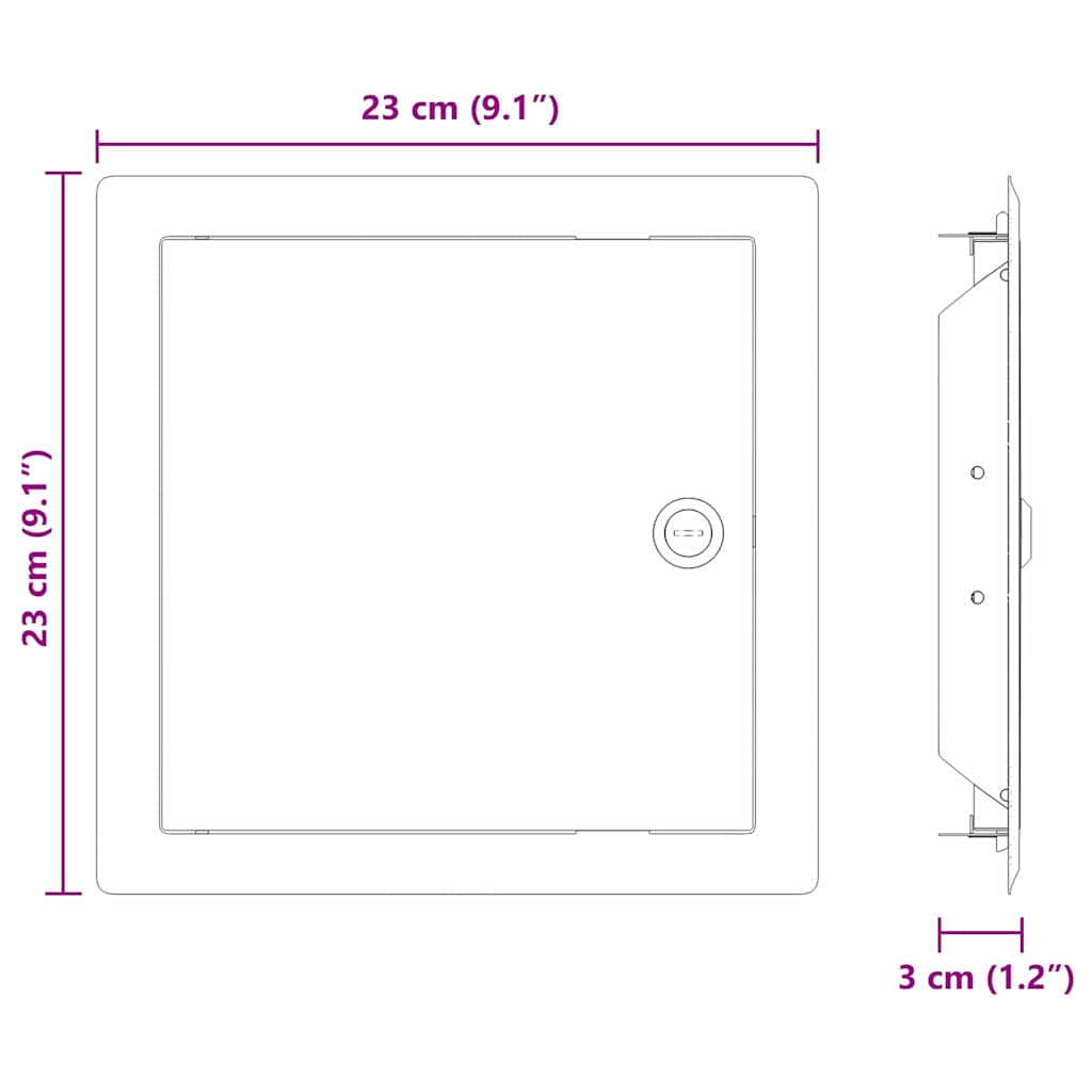vidaXL Πάνελ Πρόσβασης 2 τμχ. Λευκό 23 x 23 x 3 cm Ατσάλι