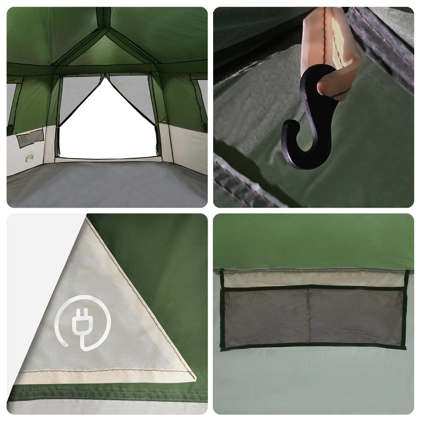 vidaXL Αυτόματη Τέντα ALTA Πράσινο 458 x 458 x 230 εκ Ατσάλι