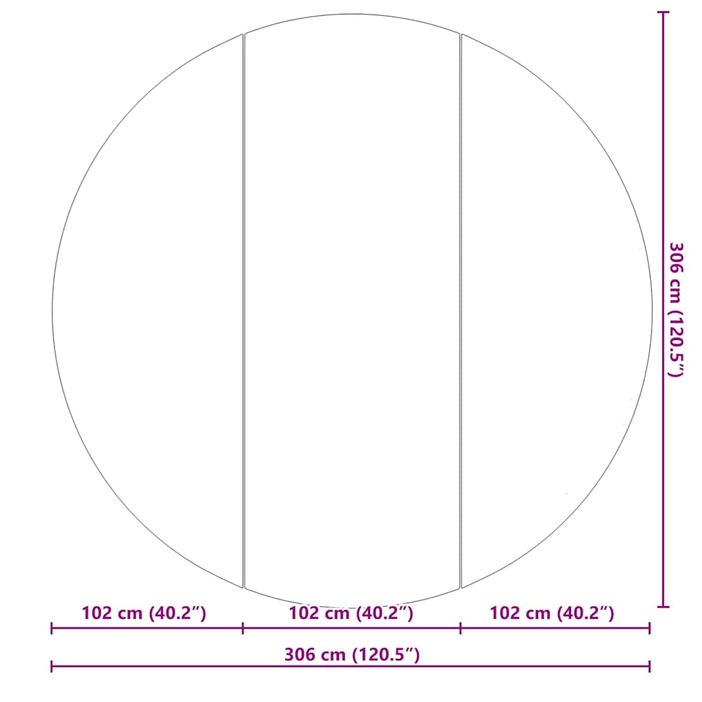 vidaXL Εδαφοκάλυψη Πισίνας Μαύρο Ø 306 εκ Μη Υφαμένο Ύφασμα