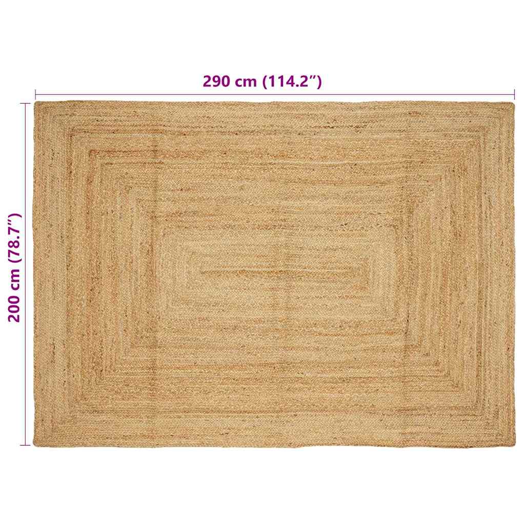vidaXL Χαλιά χώρου Φυσικό 200 x 290 εκ. Γιούτα