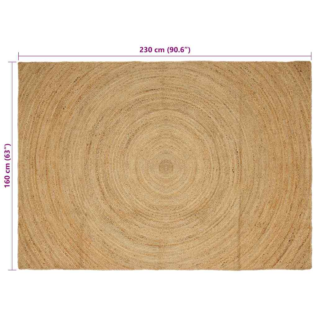 vidaXL Χαλιά χώρου Φυσικό 160 x 230 cm Γιούτα