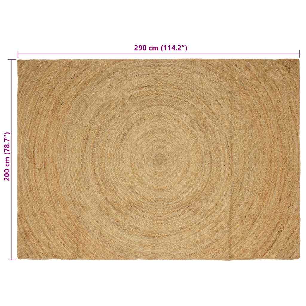 vidaXL Χαλιά χώρου Φυσικό 200 x 290 εκ. Γιούτα