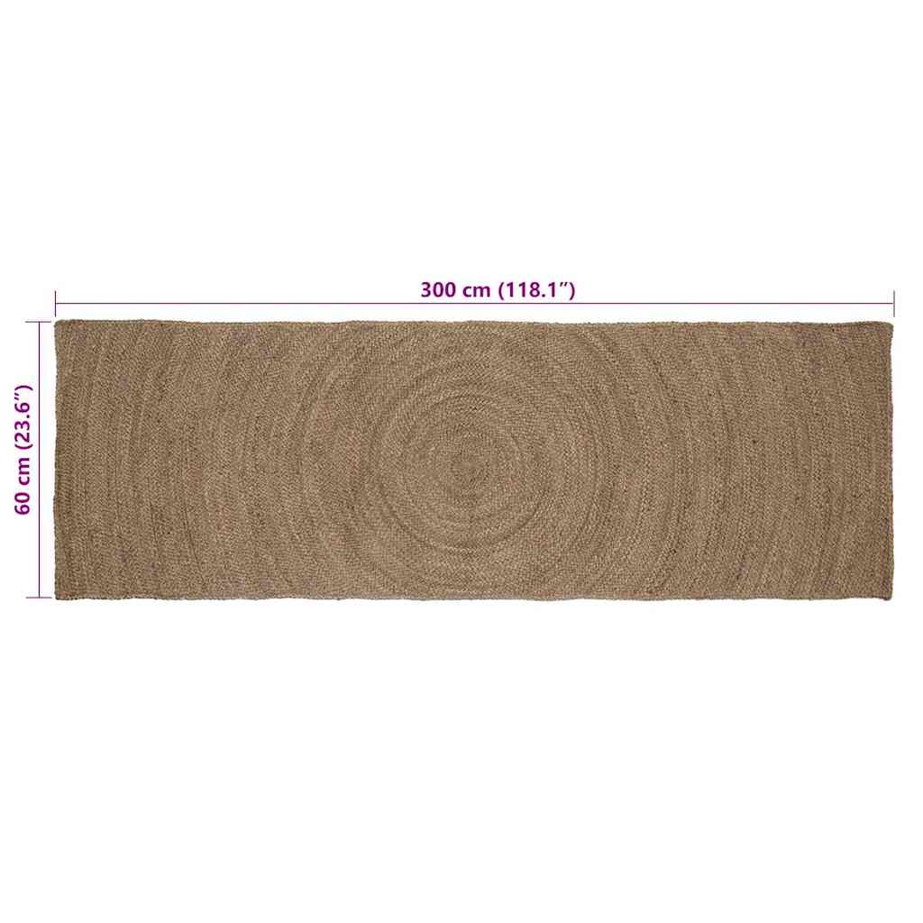 vidaXL Χαλιά χώρου Γκρι 60 x 300 cm Γιούτα