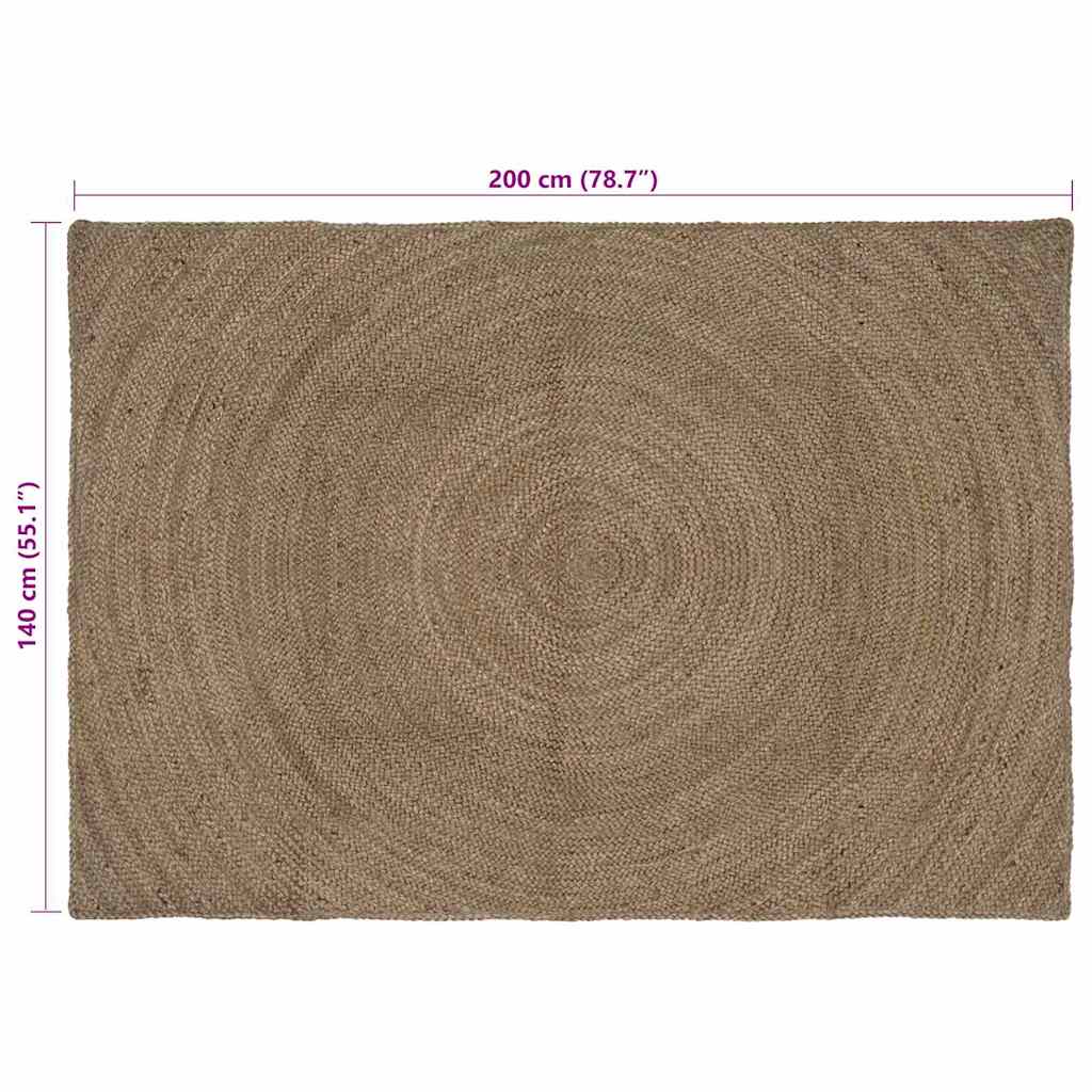vidaXL Χαλιά χώρου Γκρι 140 x 200 cm Γιούτα
