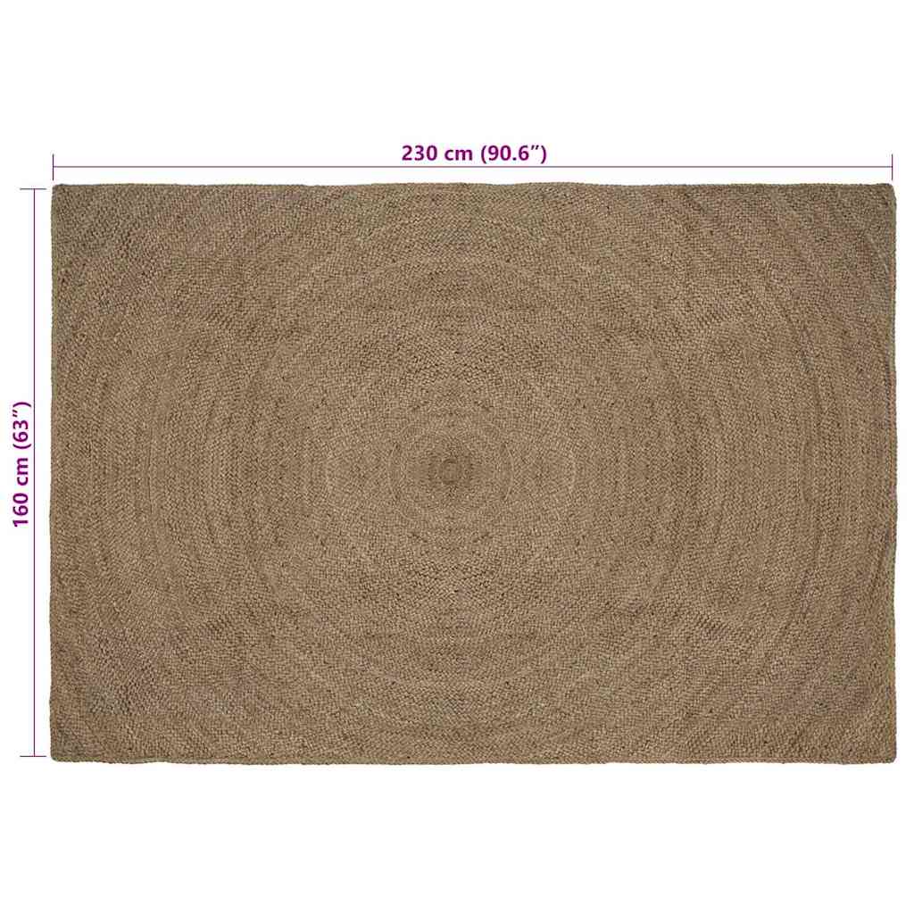 vidaXL Χαλιά χώρου Γκρι 160 x 230 cm Γιούτα