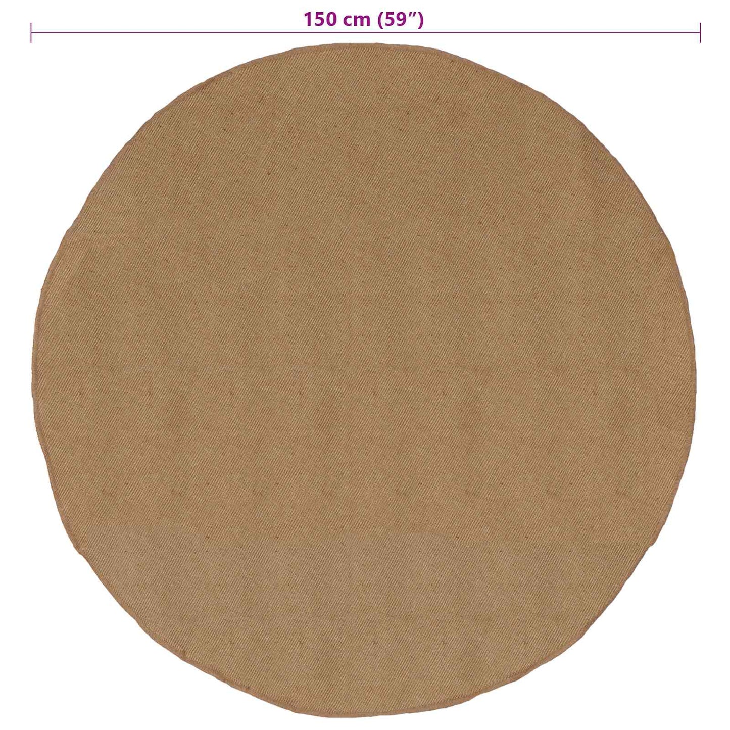 vidaXL Χαλιά χώρου Φυσικό Ø 150 εκ Γιούτα