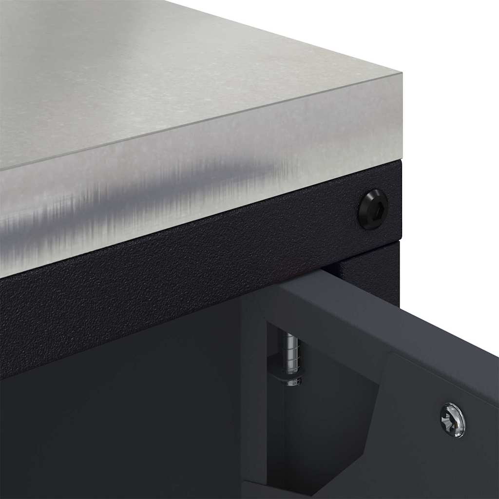 vidaXL Αποθηκευτικός Χώρος Κουζίνας Ανθρακί 60 x 50 x 92 εκ Ατσάλι