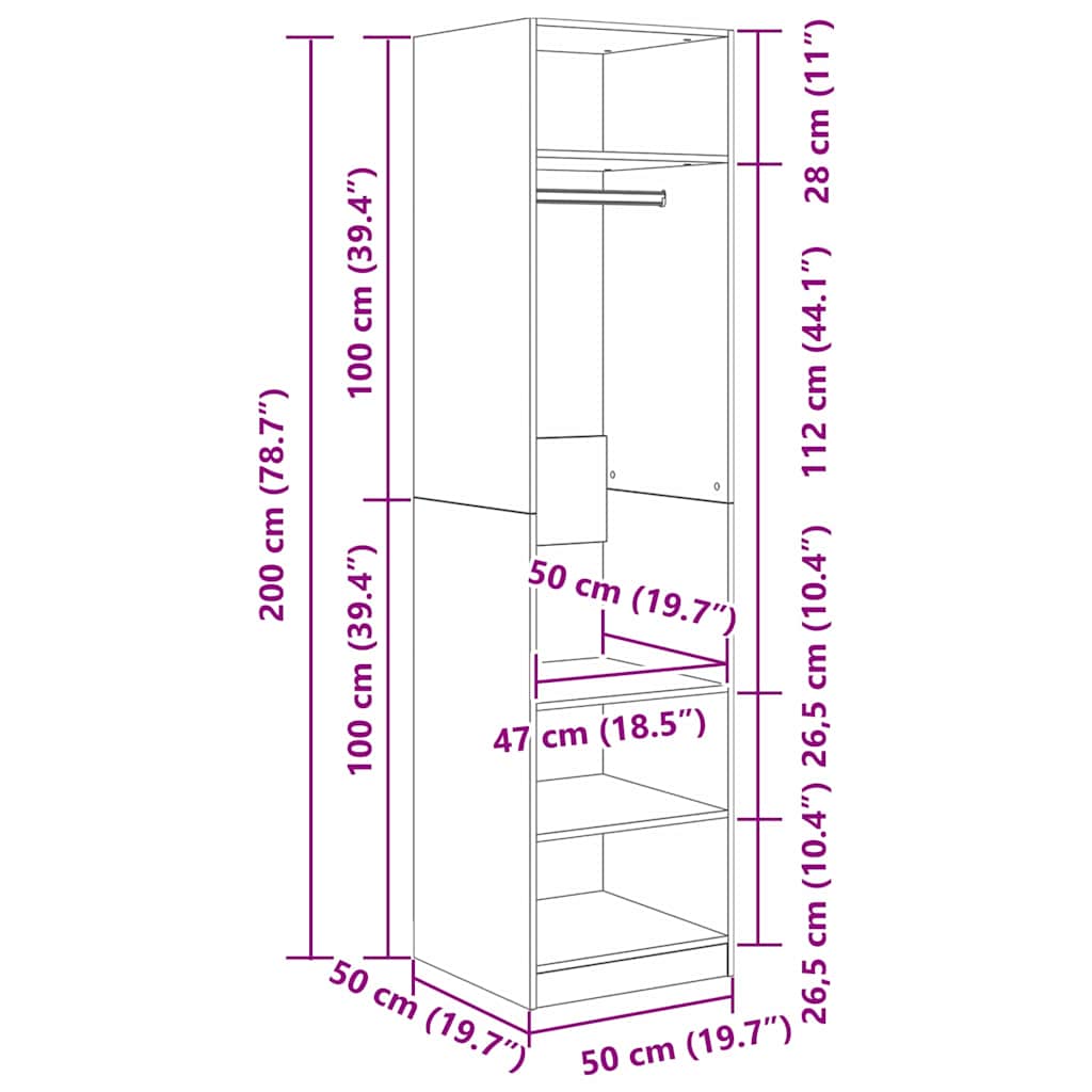 vidaXL Ντουλάπι με αποθήκευση Παλαιό ξύλο Επεξεργασμένο ξύλο