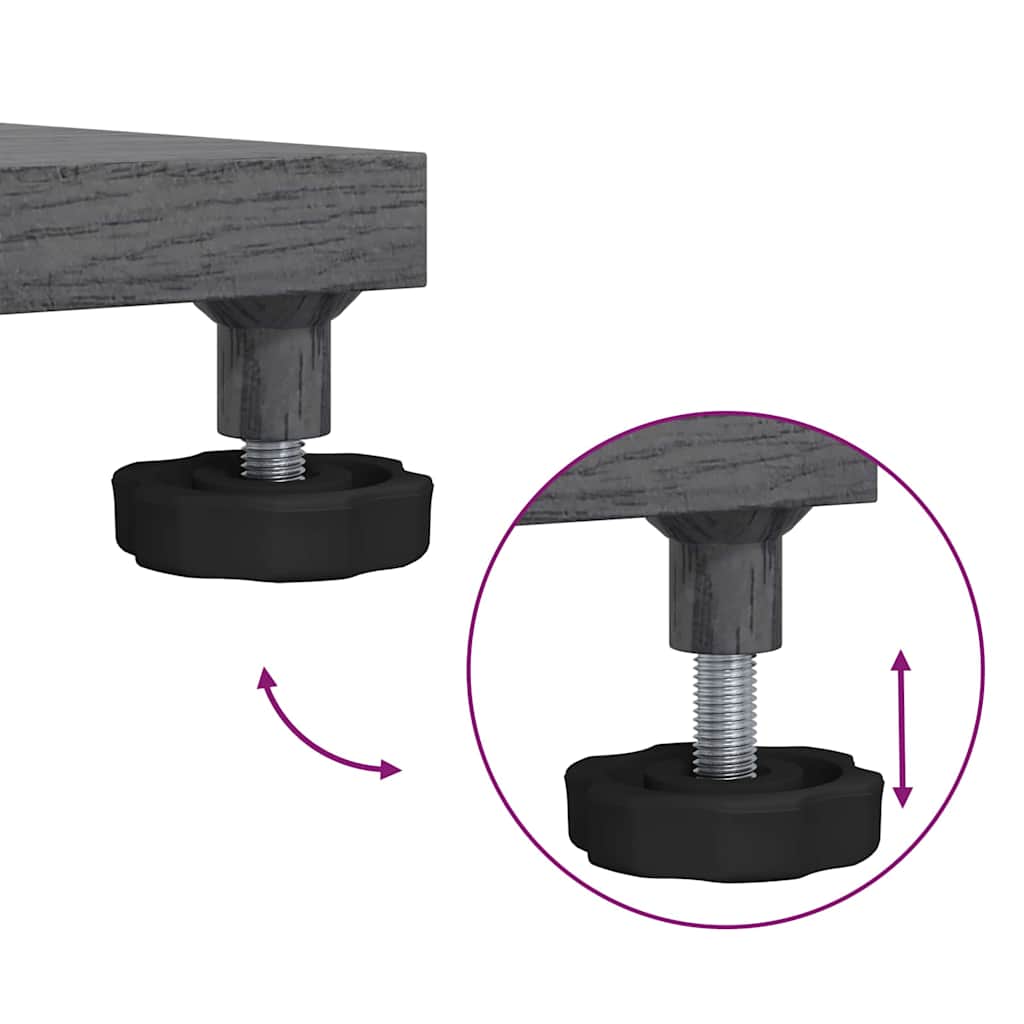 vidaXL Εξωτερική βάση ομπρέλας Σκοτεινός γκρι ξύλινος σχεδιασμός