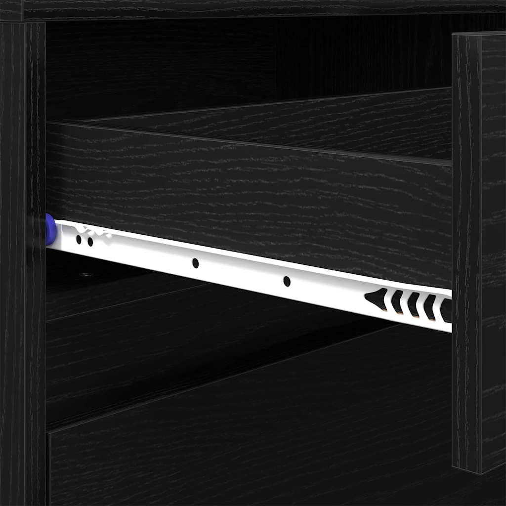 vidaXL Μονάδες TV 180 x 34 x 50 εκ Μαύρη Οξυά Επεξεργασμένο Ξύλο