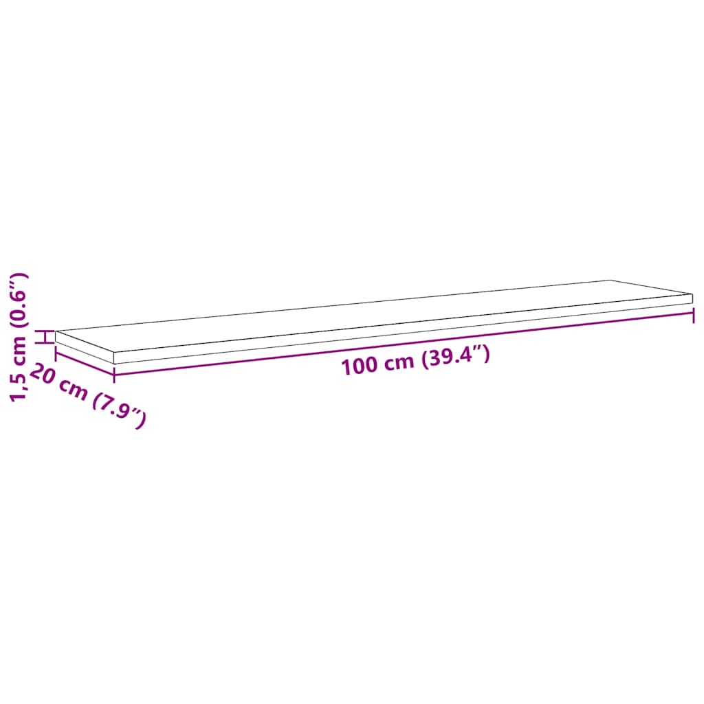 vidaXL Ράφι Βιβλίων 3 επίπεδα 4 τμχ. 100 x 20 x 1,5 cm Μαύρο