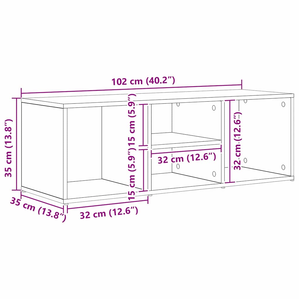 vidaXL Πάγκος για παπούτσια με ράφι Μαύρη Οξυά 102 x 35 x 35 cm