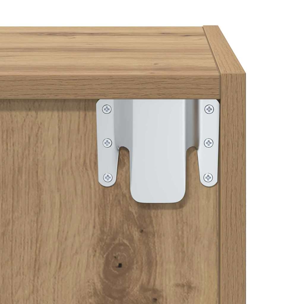 vidaXL Σετ επίπλου τηλεόρασης Επιτοίχιο Artisan Oak 37 x 37 x 72 εκ