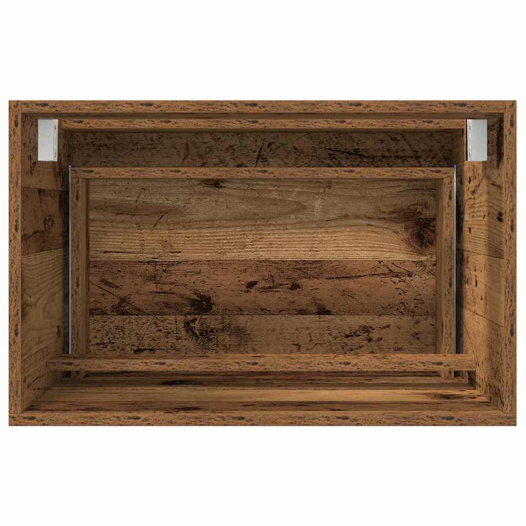 vidaXL Σετ Επίπλων Μπάνιου με συρτάρι 2 pcs Παλιό Ξύλο 57 x 37 x 45 εκ