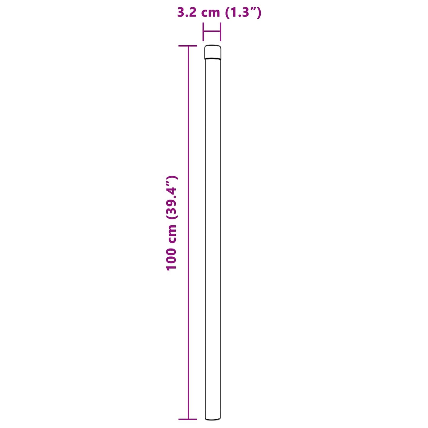 vidaXL Στύλος Περιφράξεων 12 τεμ. Πράσινο 100 cm