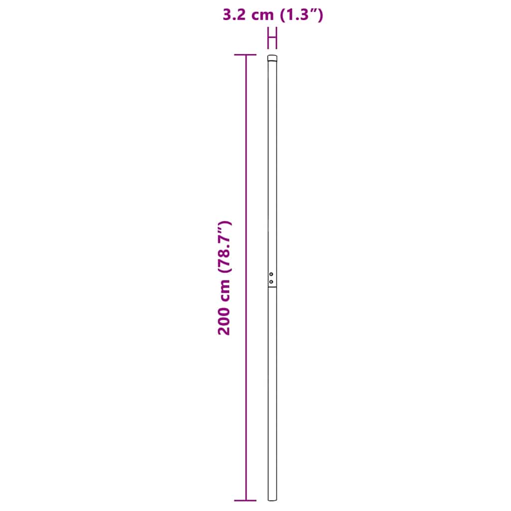 vidaXL Πό posts φράχτη 12 pcs Πράσινο 200 cm