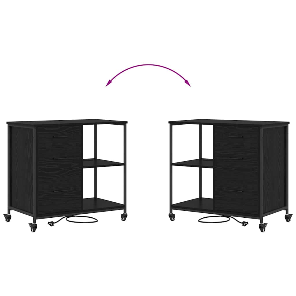 vidaXL Ντουλάπα με Σταθμό Φόρτισης 76 x 41 x 72 cm Επεξεργασμένο Ξύλο