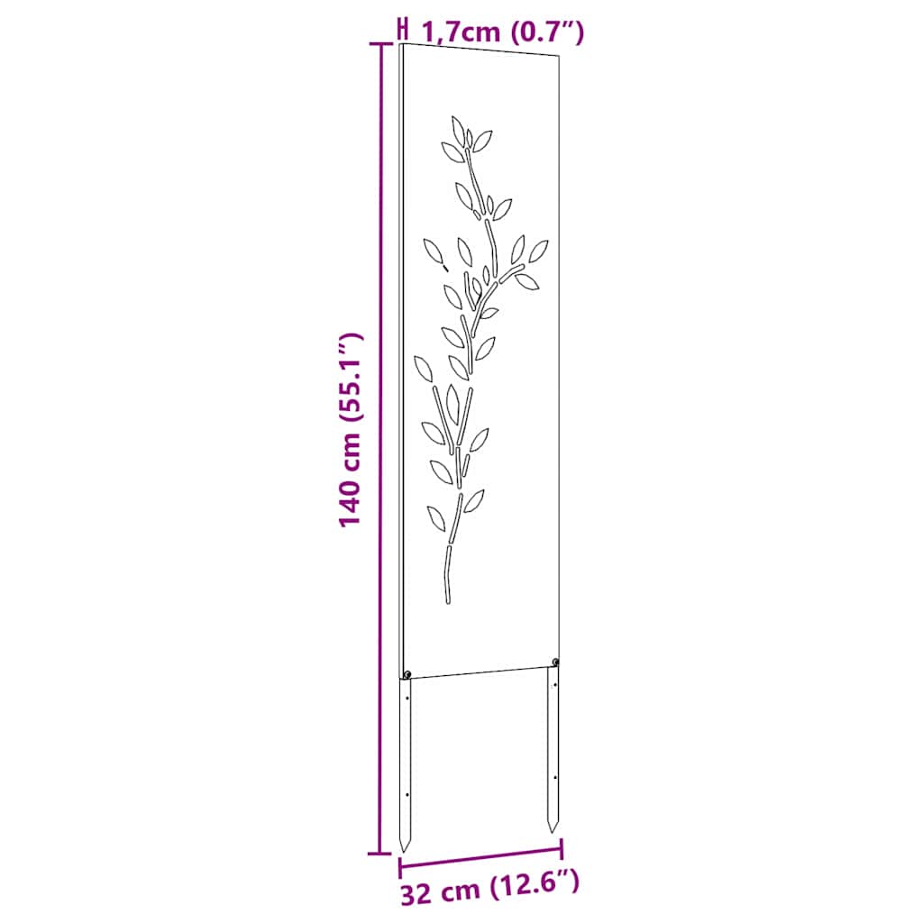 vidaXL Οθόνη Ιδιωτικότητας Κήπου Floral Ασημί 32 χ 140 εκ