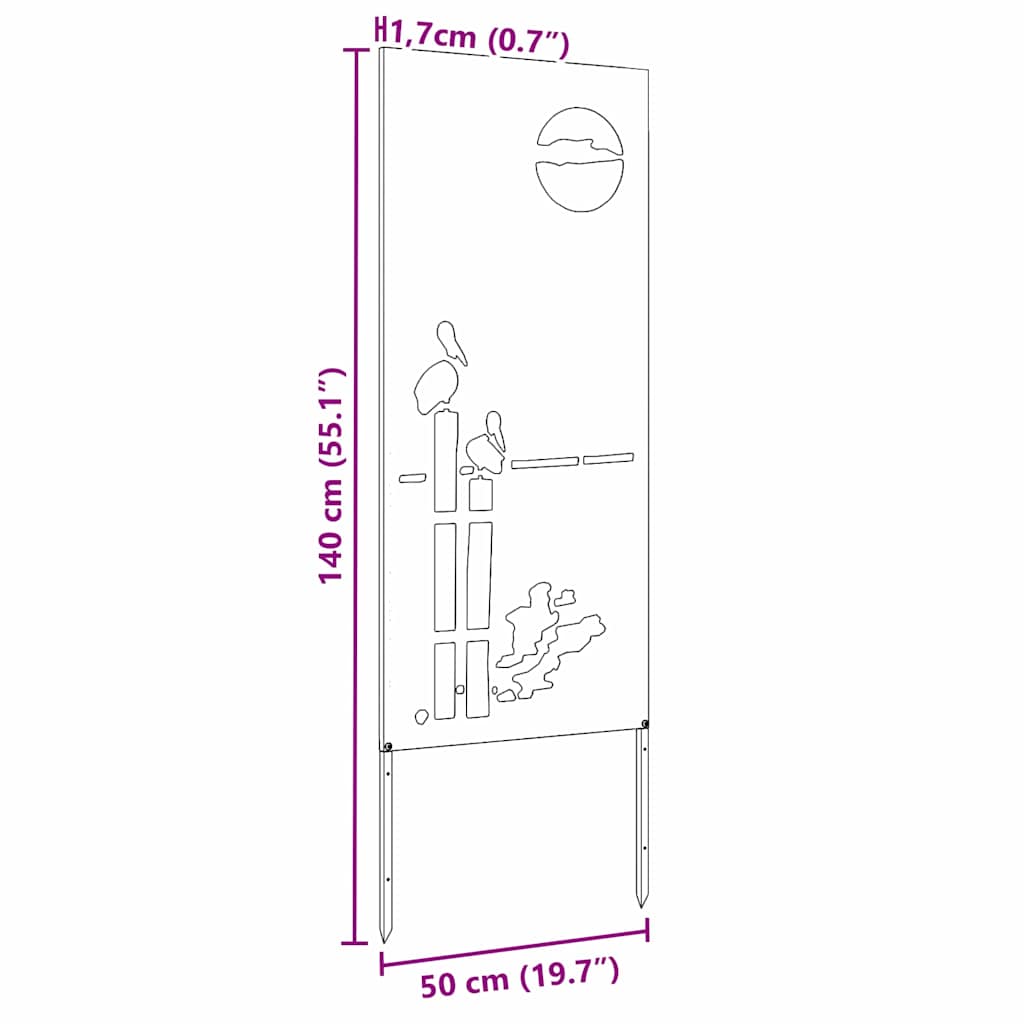 vidaXL Οθόνη Ιδιωτικότητας Κήπου Ασημί 50 x 140 εκ Ανοξείδωτο ατσάλι