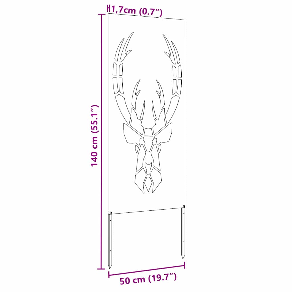 vidaXL Οθόνη Ιδιωτικότητας Κήπου Animal Print Σκ rusty 50 x 140 εκ