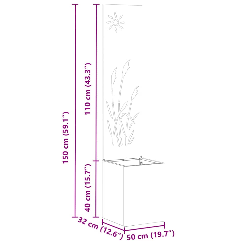 vidaXL Οθόνη Ιδιωτικότητας Κήπου Ασημί 32 x 140 εκ. Ανοξείδωτο ατσάλι