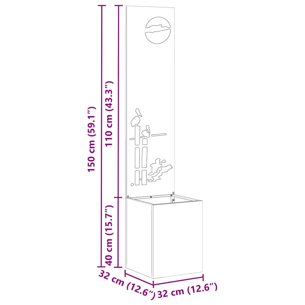 vidaXL Οθόνη Ιδιωτικότητας Κήπου Ανθρακί 32 x 140 εκ.