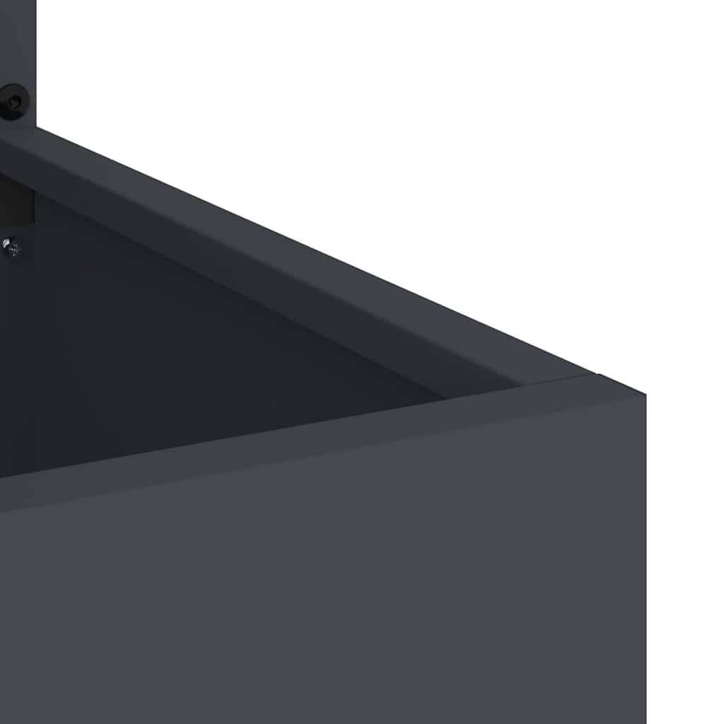 vidaXL Οθόνη Ιδιωτικότητας Κήπου Floral Ανθρακί 50 x 140 cm