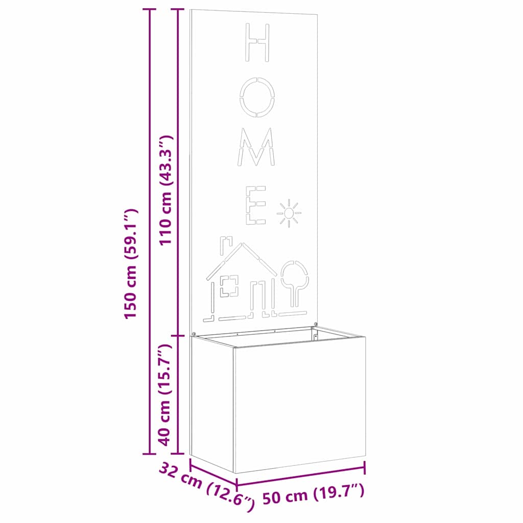 vidaXL Οθόνη Ιδιωτικότητας Κήπου Ασημί 50 x 140 cm Ανοξείδωτο ατσάλι