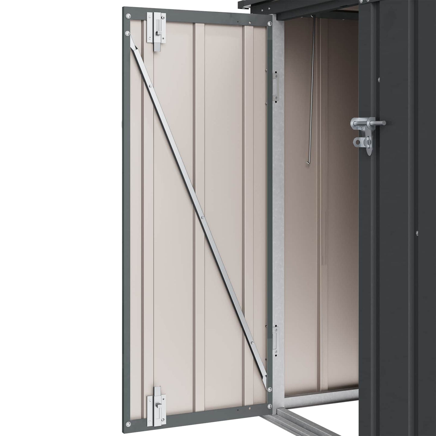 vidaXL Κουτί αποθήκευσης κήπου Μαύρο 101,5 x 82 x 100 εκ. Ατσάλι