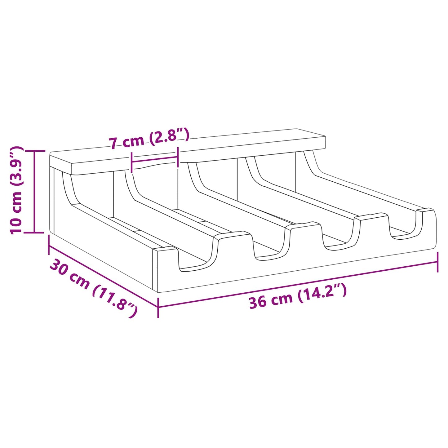 vidaXL Θήκη Καφέ 36 x 30 x 10 εκ. Στερεό ξύλο Μαόνι