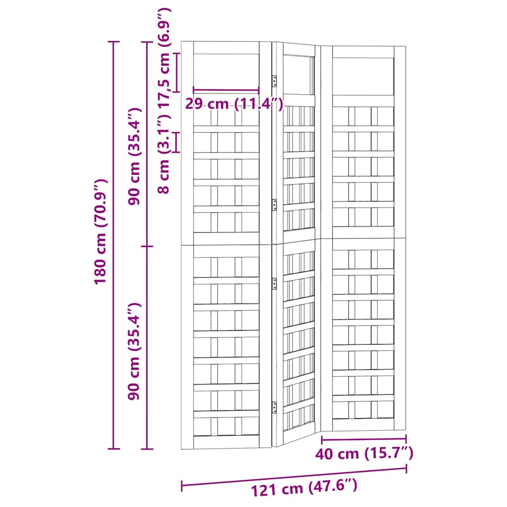 vidaXL Οθόνη Ιδιωτικότητας Μέλι Καφέ 121 x 180 cm Στερεό ξύλο πεύκου