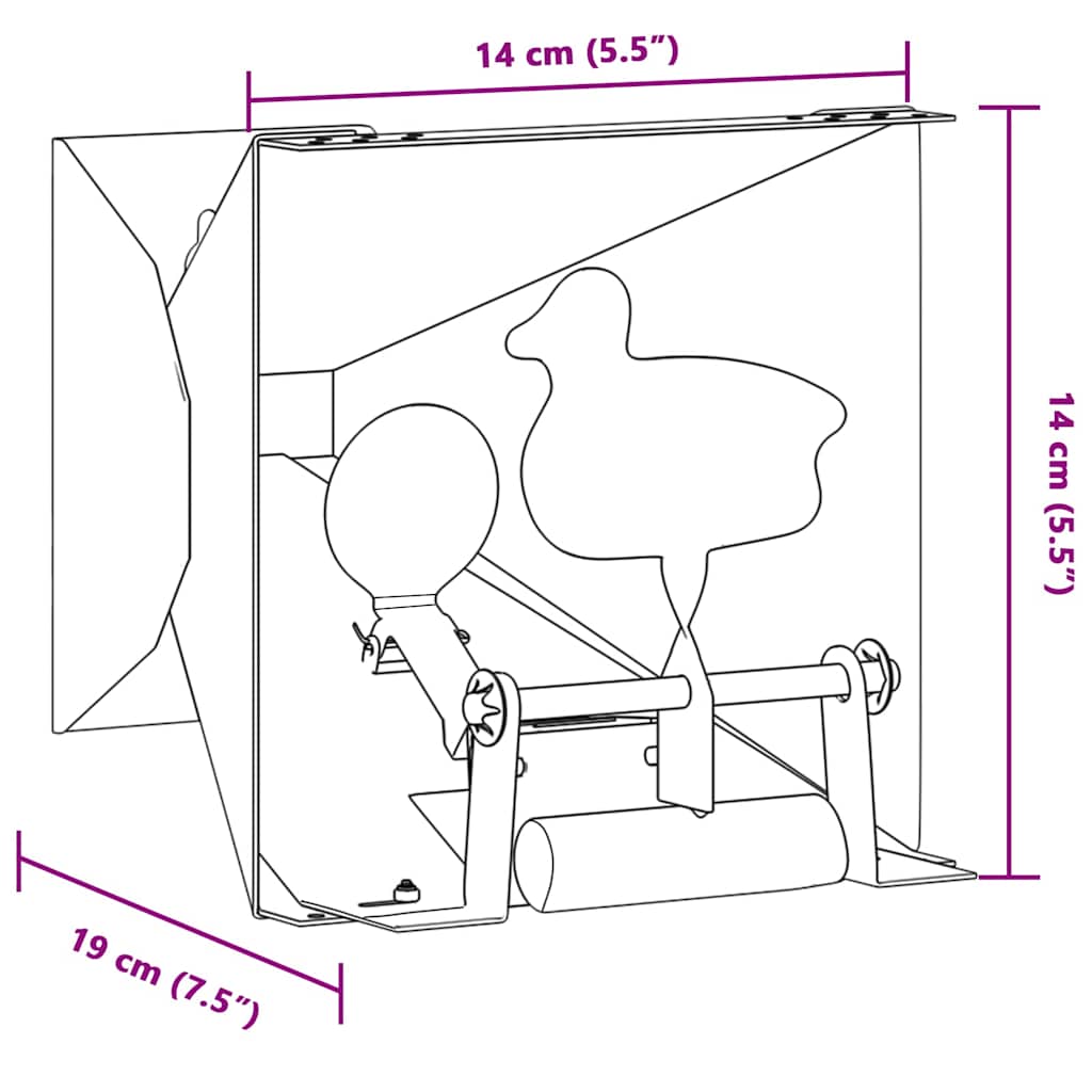 vidaXL Στόχος-παγίδα σφαιριδίων Πράσινο 14 x 14 x 19 εκ Ατσάλι