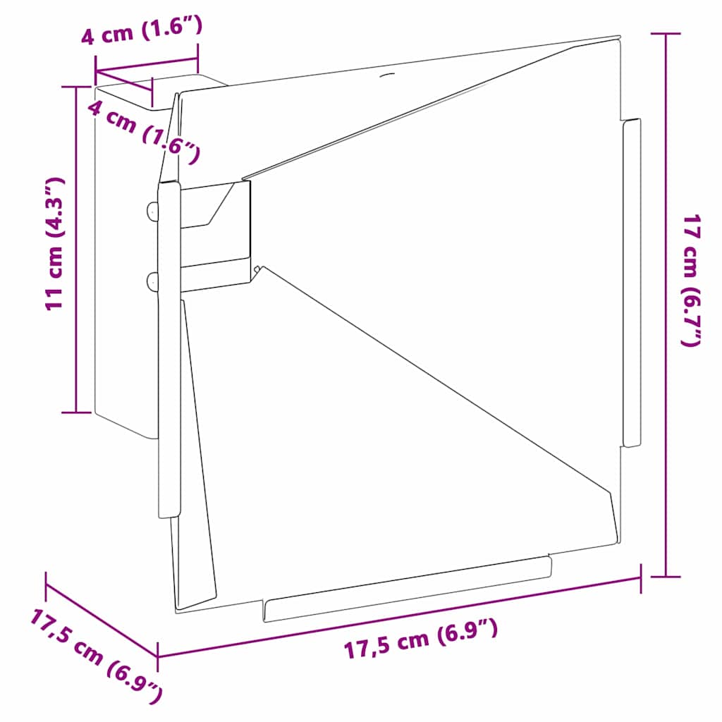 vidaXL Στόχος-παγίδα σφαιριδίων Μαύρο 17.5 x 17.5 x 17 εκ Ατσάλι