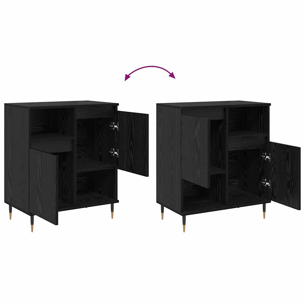 vidaXL Πλαϊνό γραφείο Μαύρη Οξυά 60 x 35 x 70 cm