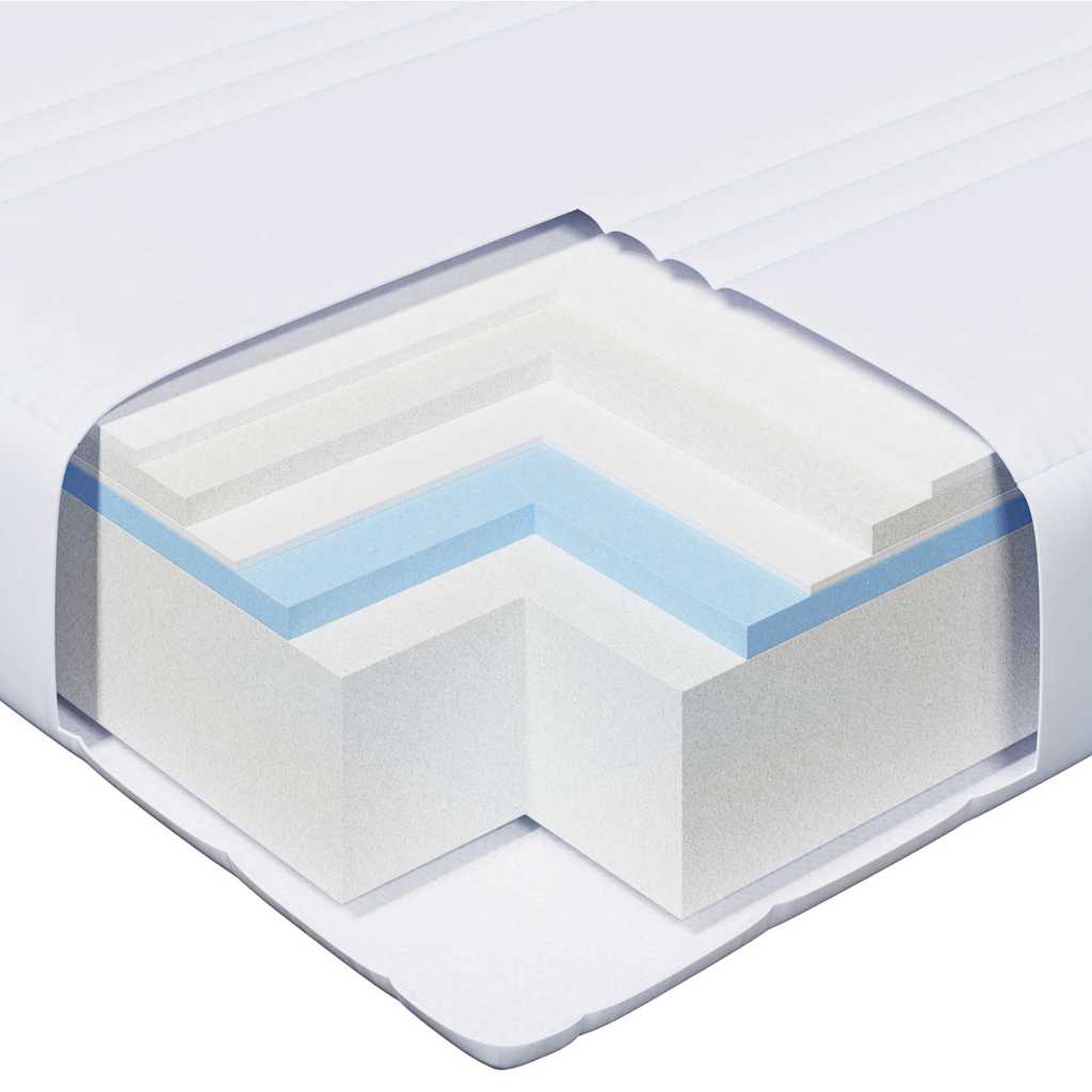 vidaXL Στρώμα αφρού Λευκό 80 x 200 cm ύφασμα