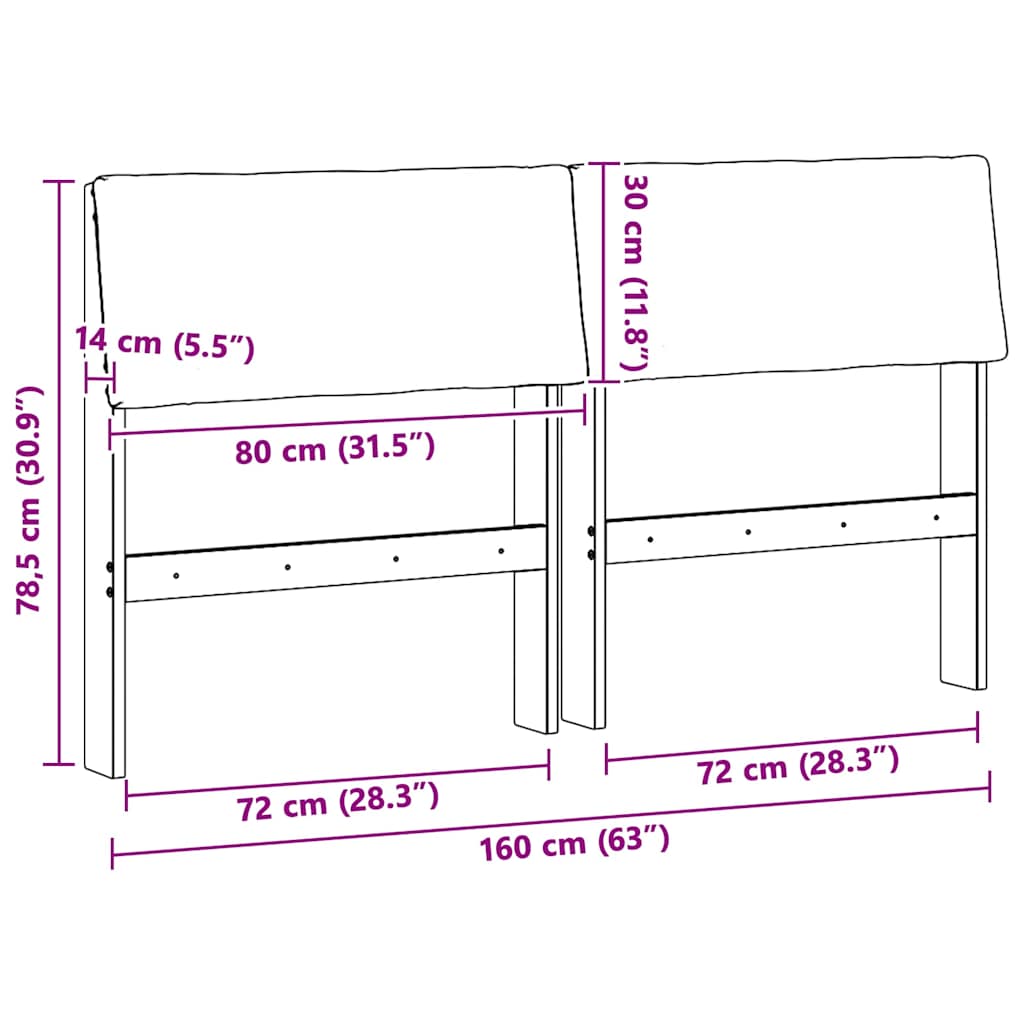 vidaXL Ταπετσαρισμένο κεφαλάρι Ανοιχτό γκρι 160 cm
