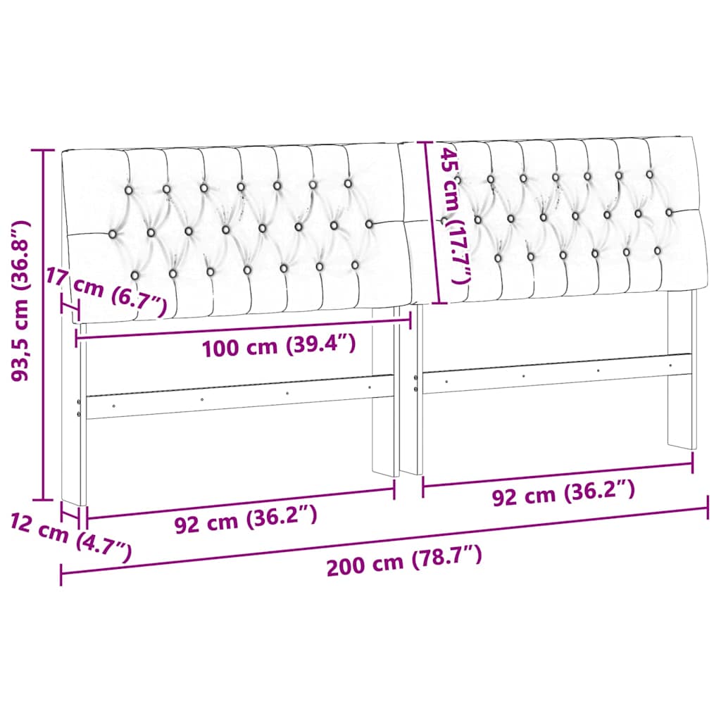 vidaXL Ταπετσαρισμένο κεφαλάρι Taupe 200 cm Στερεά ξυλεία πεύκου