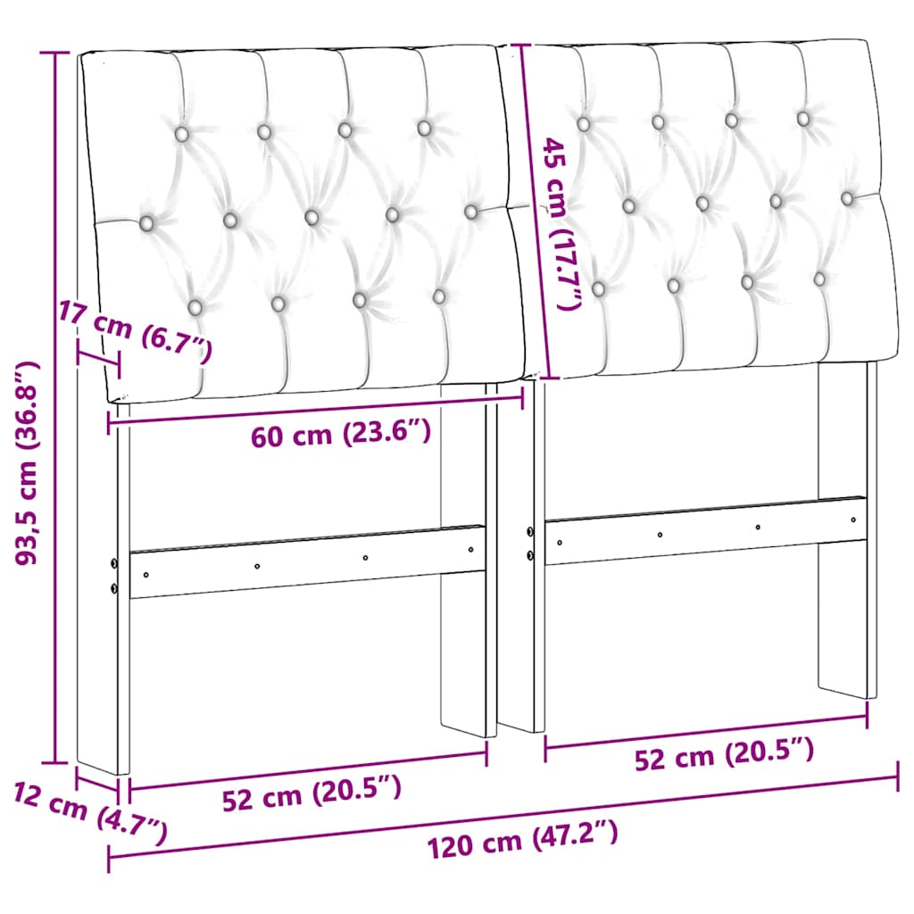 vidaXL Ταπετσαρισμένο κεφαλάρι Μαύρο 120 cm Στερεά ξυλεία πεύκου