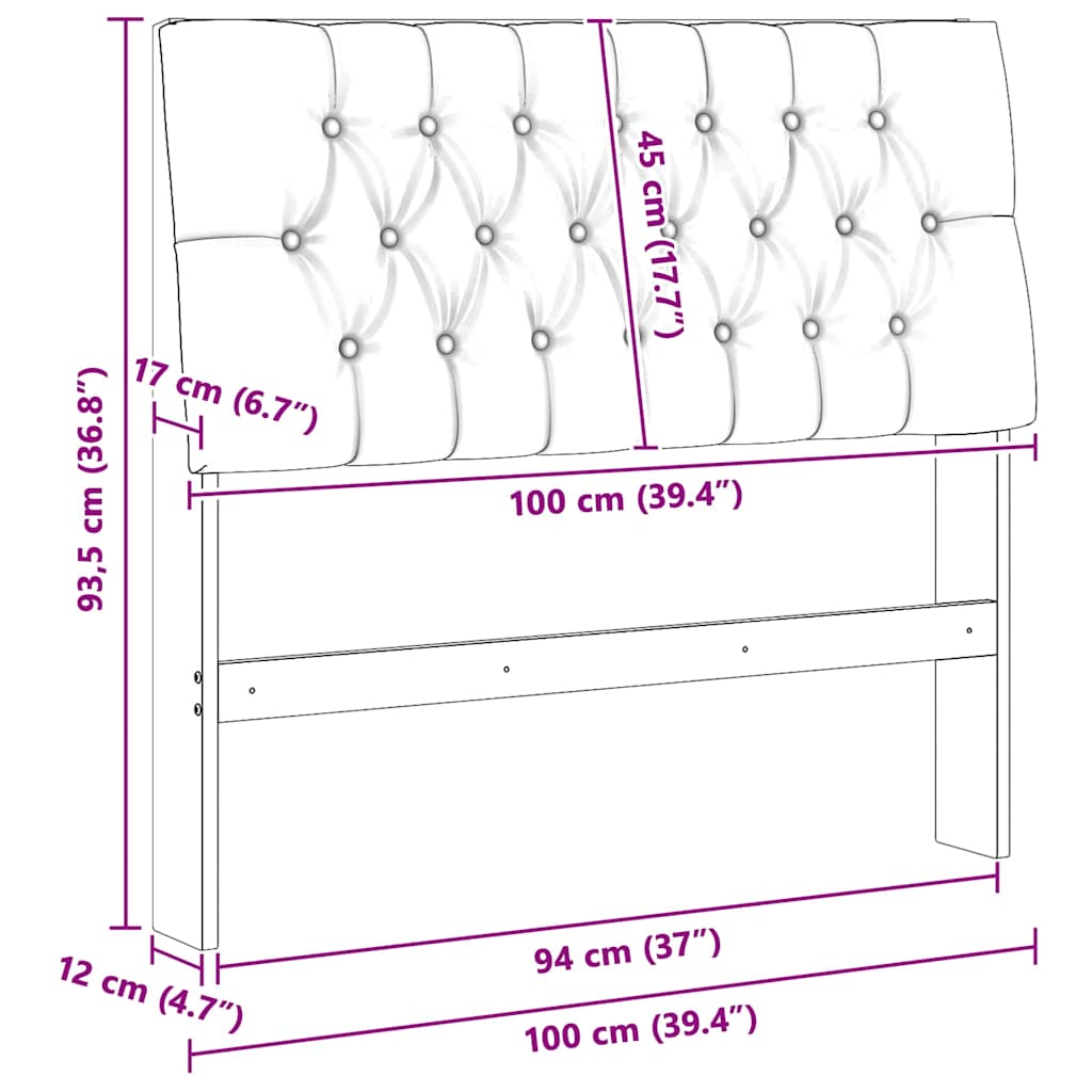 vidaXL Ταπετσαρισμένο κεφαλάρι Taupe 100 cm Στερεά ξυλεία πεύκου