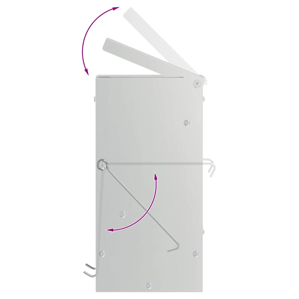 vidaXL Ταΐστρα Χαμστεριών Ασημί 12,5 x 12,5 x 25 εκ.