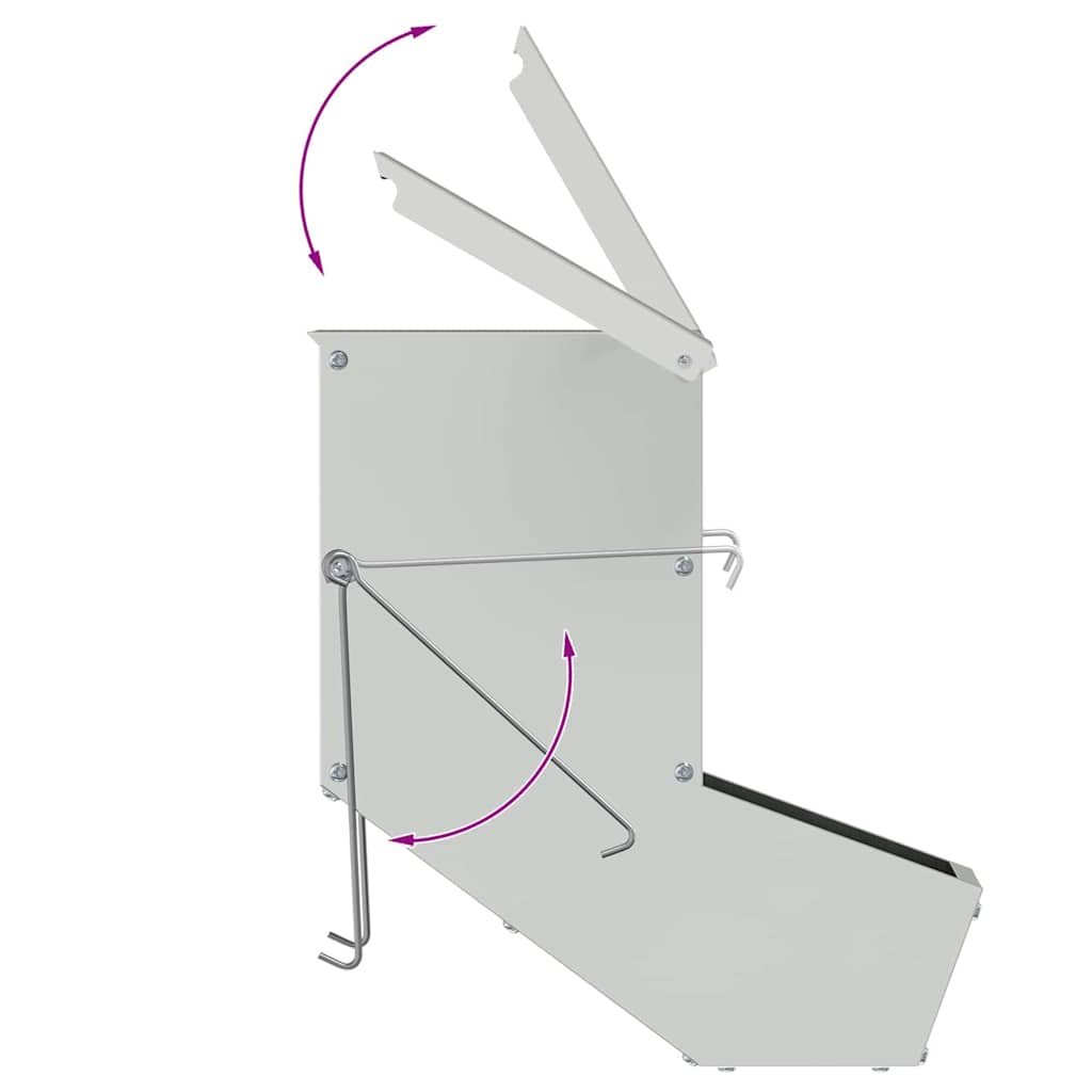 vidaXL Ταΐστρα Χαμστεριών Ασημί 17,5 x 26 x 28,5 εκ 1,5 kg