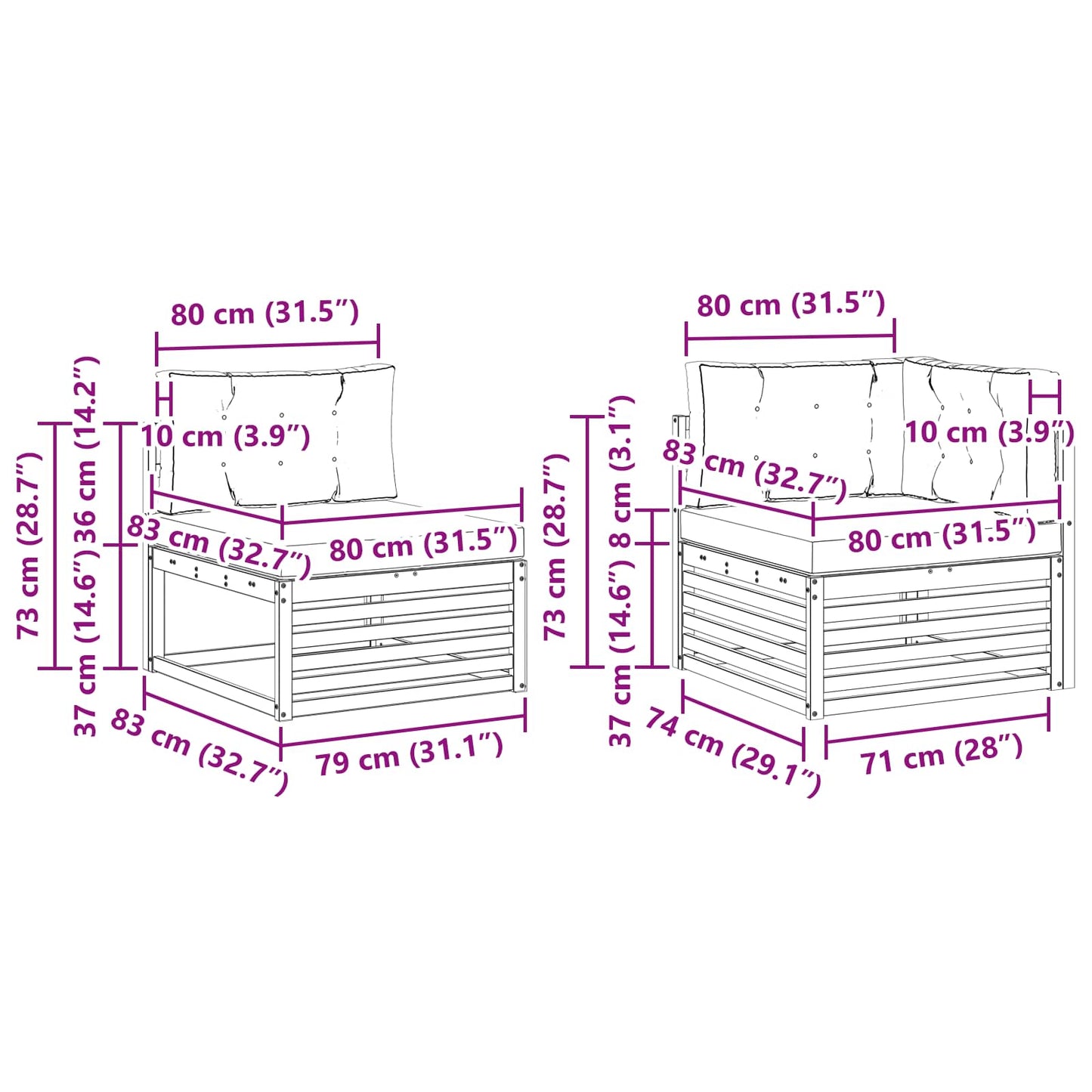 vidaXL Σειρά Καναπέ Εξωτερικού 6 pcs Λευκό και Ανοιχτό Γκρι