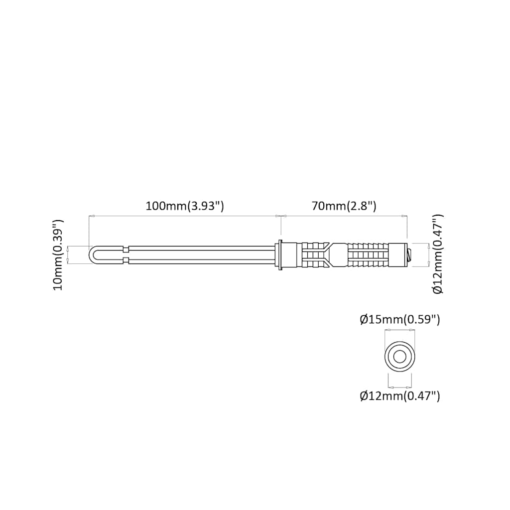 vidaXL Βραχίονες Floating Shelf 12 pcs Καφέ Ø10 x 170 mm Ατσάλι