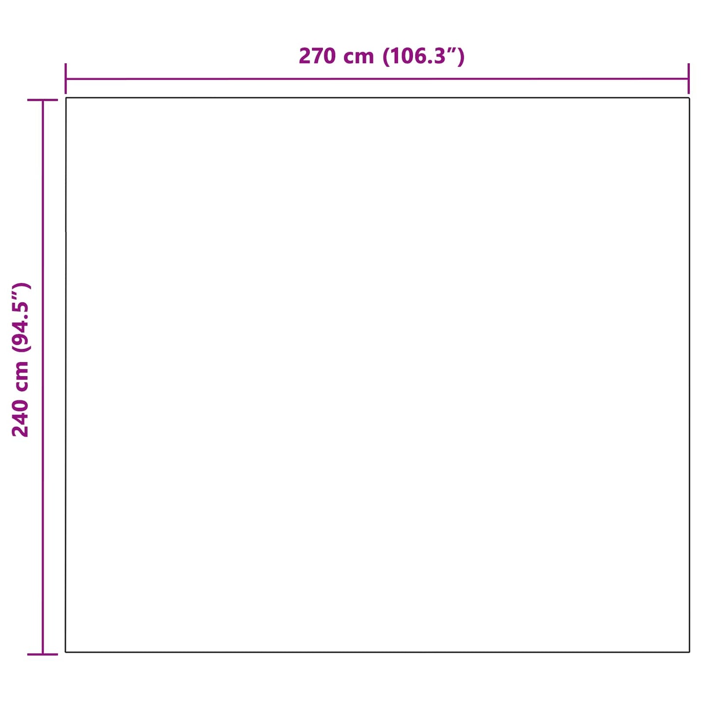 vidaXL Ριχτάρια 6 τμχ. Γκρι 270 x 240 cm 10.72 kg Μαλλί
