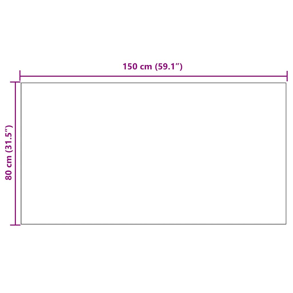 vidaXL Δερμάτινο Χαλί Ανθρακί 80 x 150 cm ύφασμα