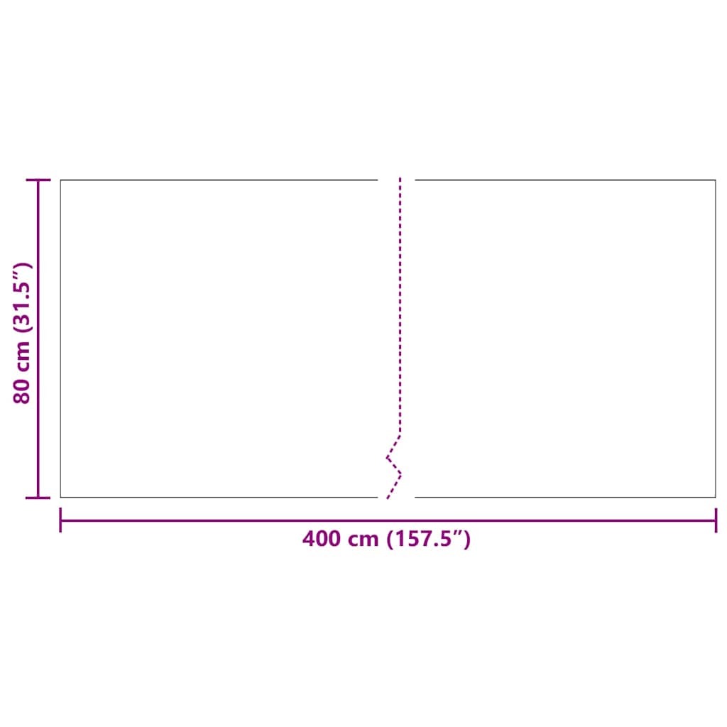 vidaXL Δερμάτινο Χαλί Ανθρακί 80 x 400 εκ. ύφασμα